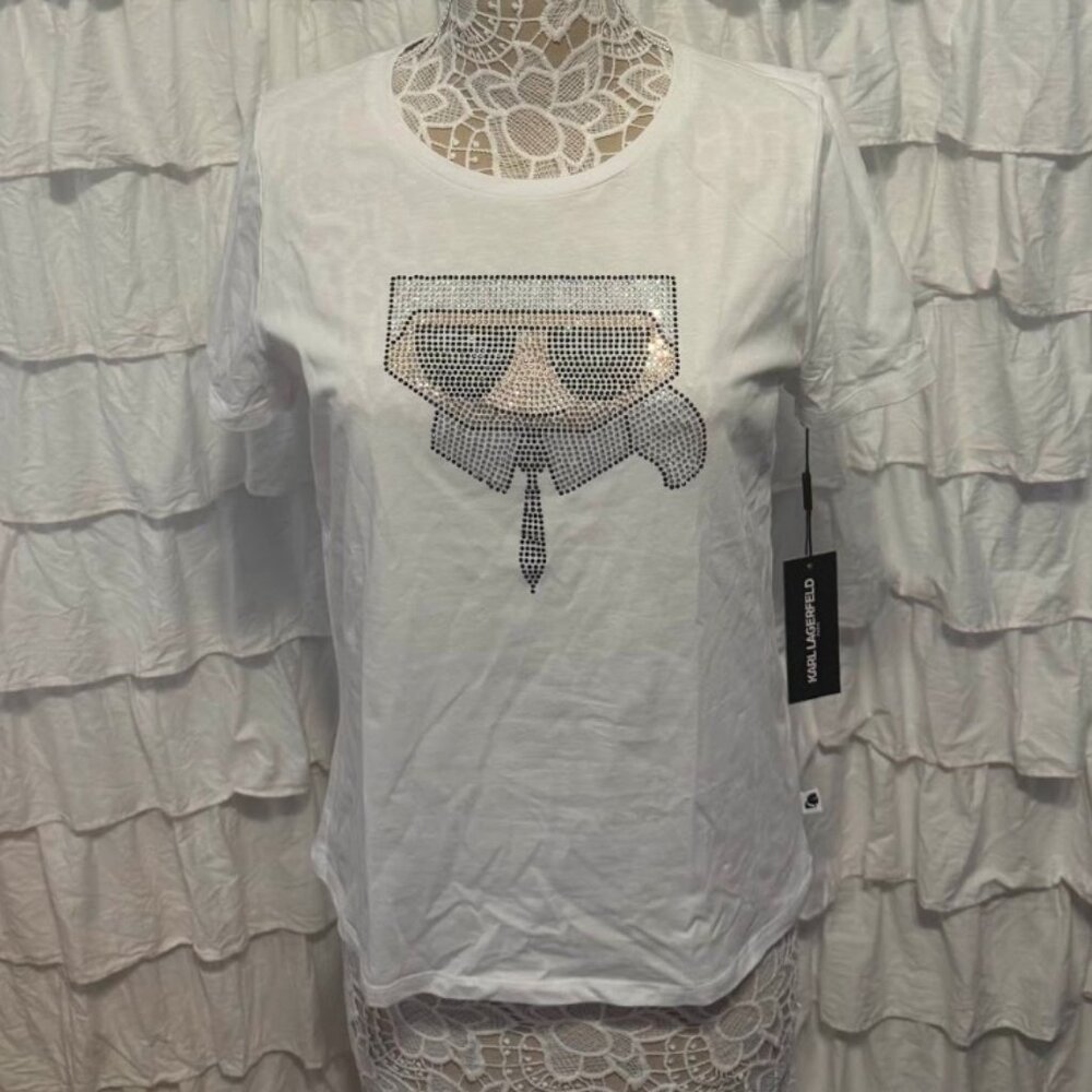 Karl Lagerfeld diamond graphic tee